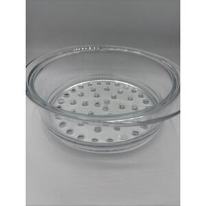 PRINCESS HOUSE Nouveau Clear Glass Steamer Strainer Made in FRANCE